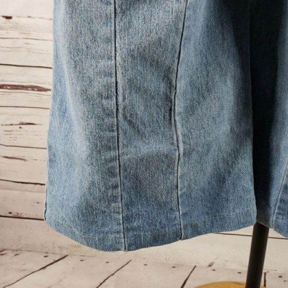 Zoey Beth jeweled wide‎ leg capris bermuda denim jean size 5 shorts - Picture 3 of 8